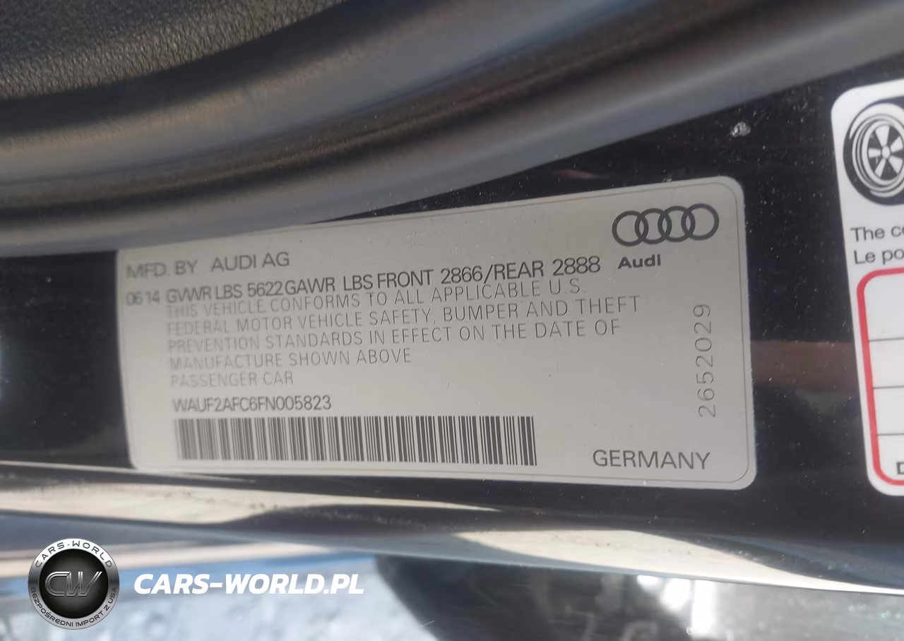 2015 Audi S6 4.0T VIN:WAUF2AFC6FN005823 - 9