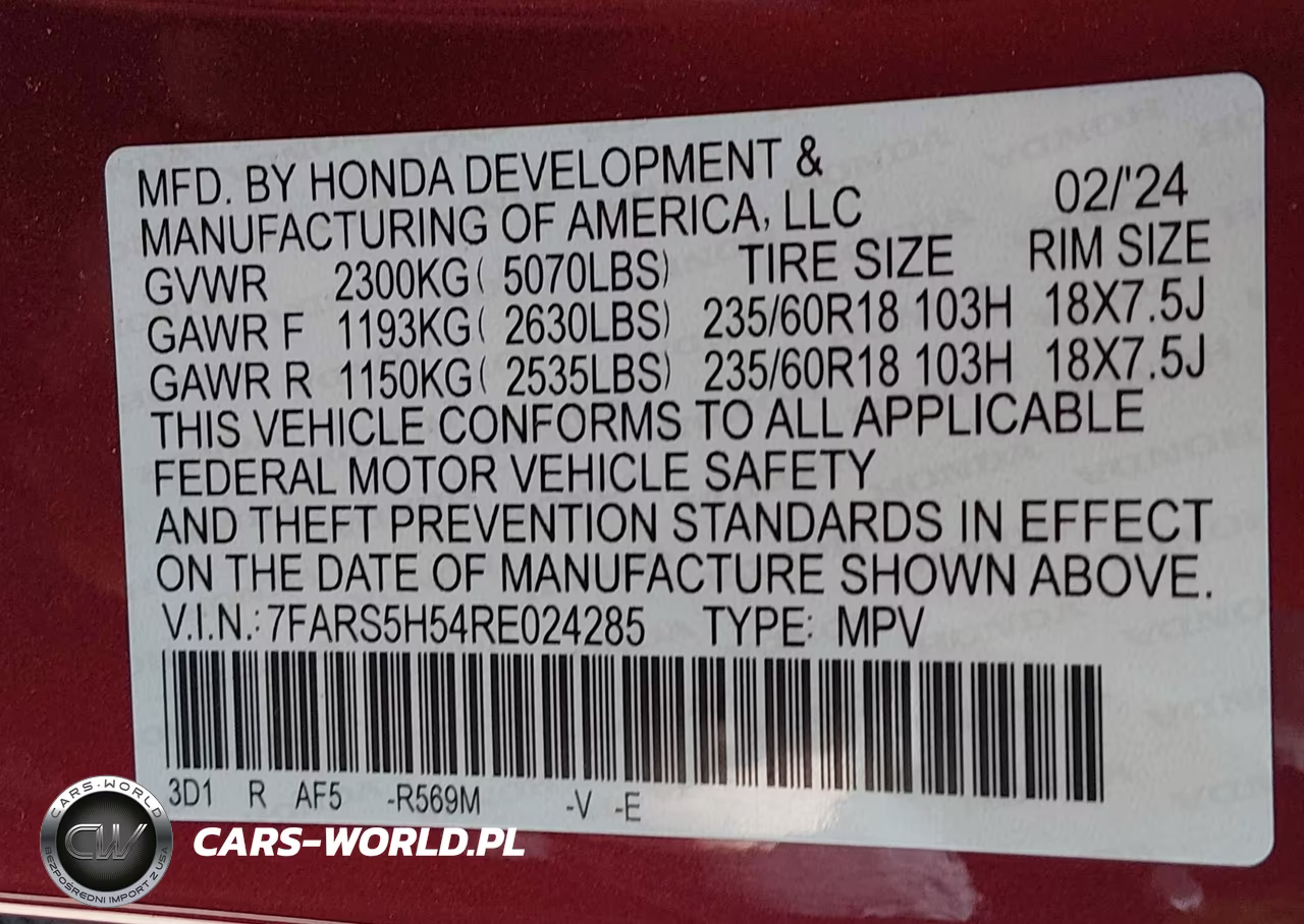 2024 Honda Cr-V Hybrid Sport VIN:7FARS5H54RE024285 - 9