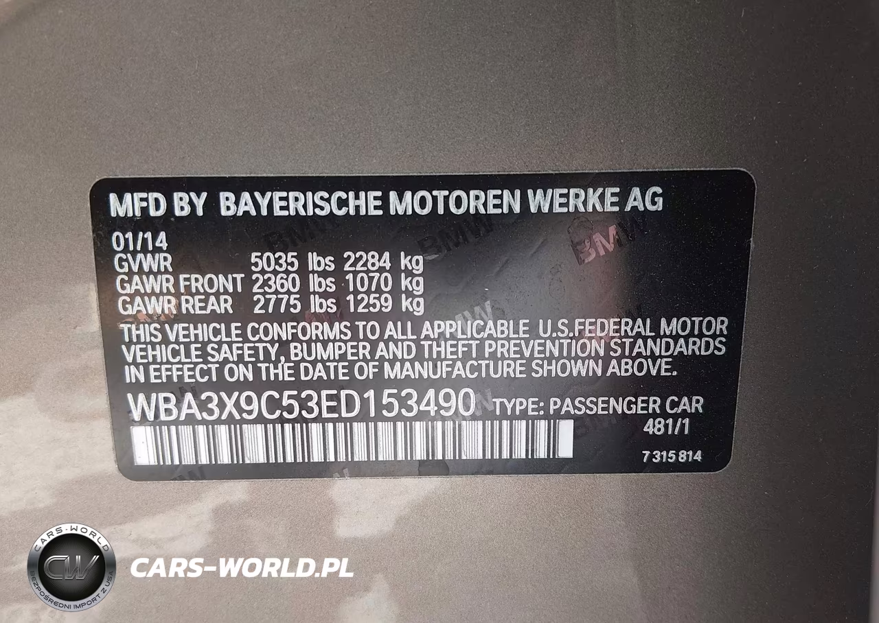 2014 BMW 335I Gran Turismo xDrive VIN:WBA3X9C53ED153490 - 9