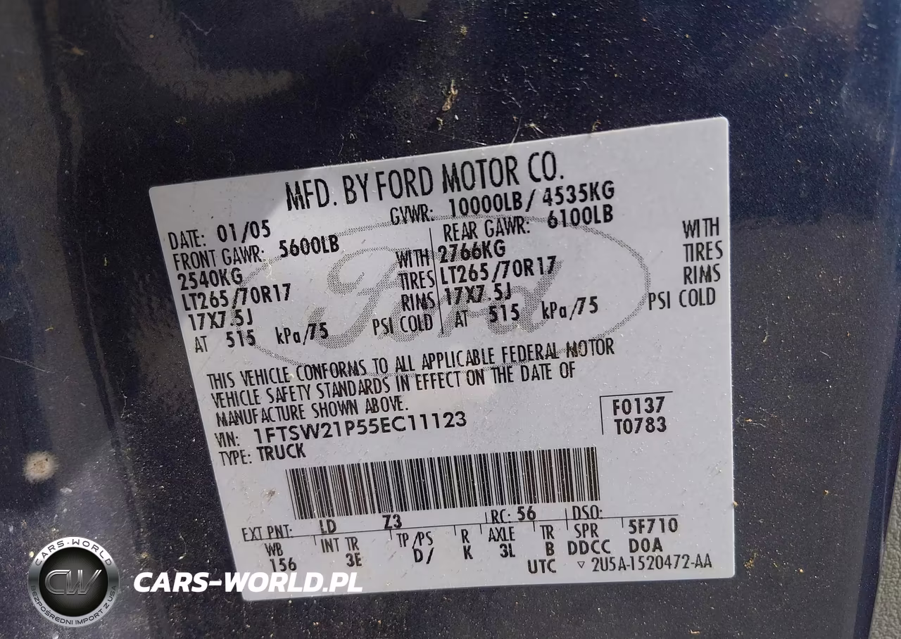 2005 Ford F-250 Lariat-Xl-Xlt VIN:1FTSW21P55EC11123 - 9
