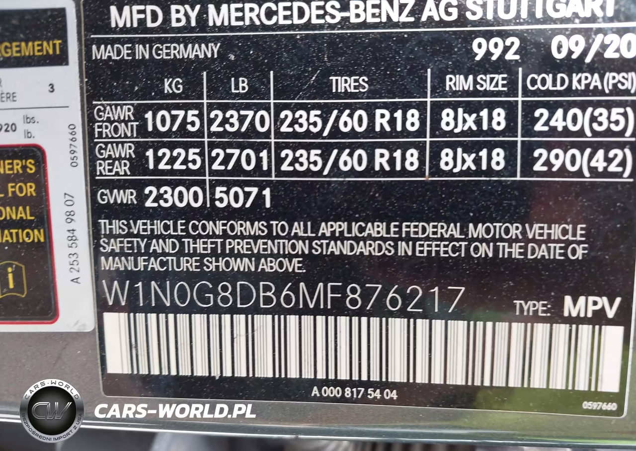 2021 Mercedes-Benz Glc 300 Suv VIN:W1N0G8DB6MF876217 - 9