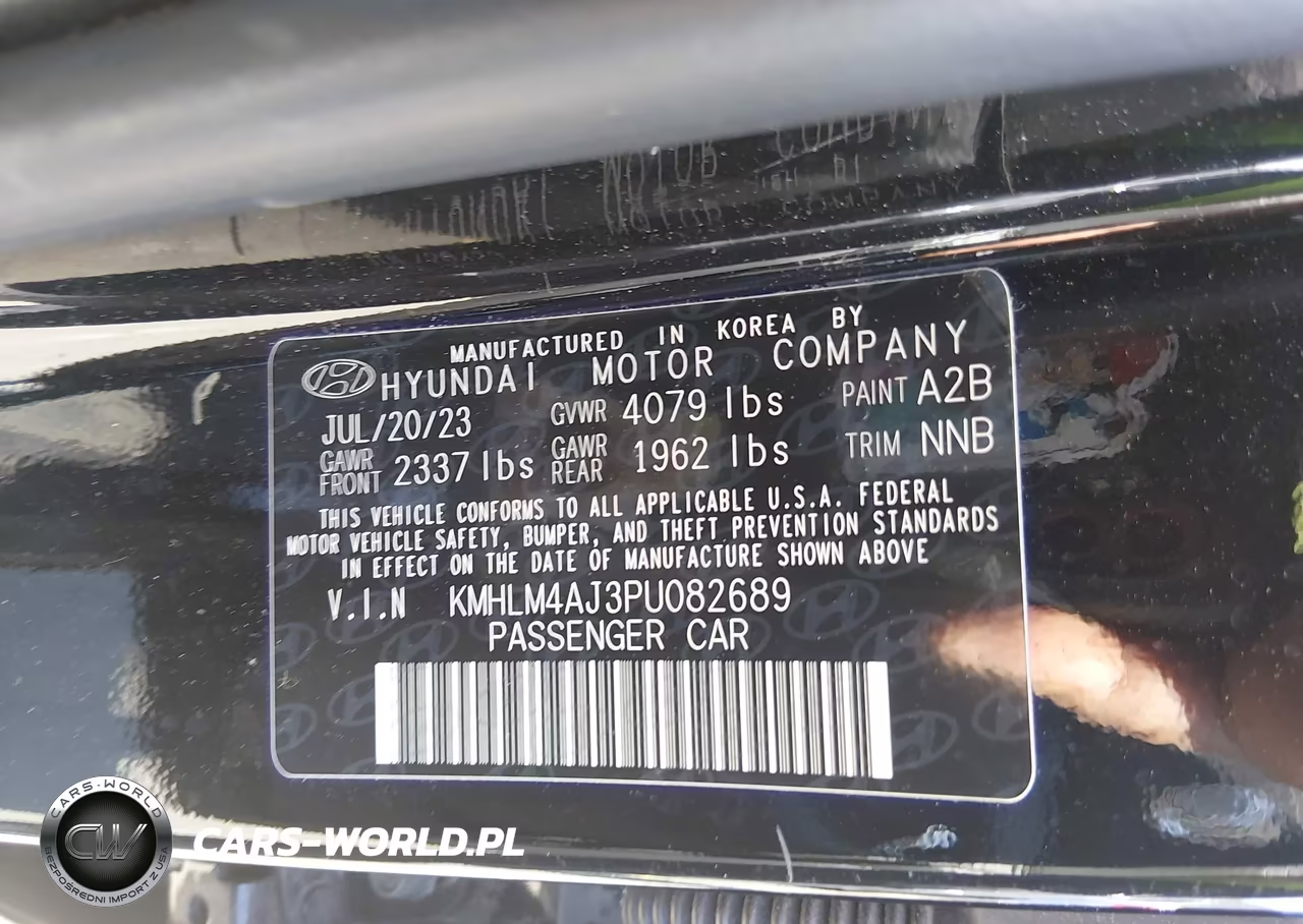 2023 Hyundai Elantra Hybrid Blue VIN:KMHLM4AJ3PU082689 - 9