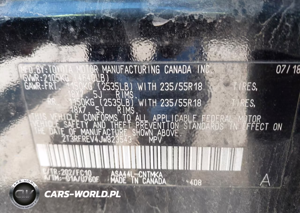 2018 Toyota Rav4 Adventure VIN:2T3RFREV4JW823543 - 9
