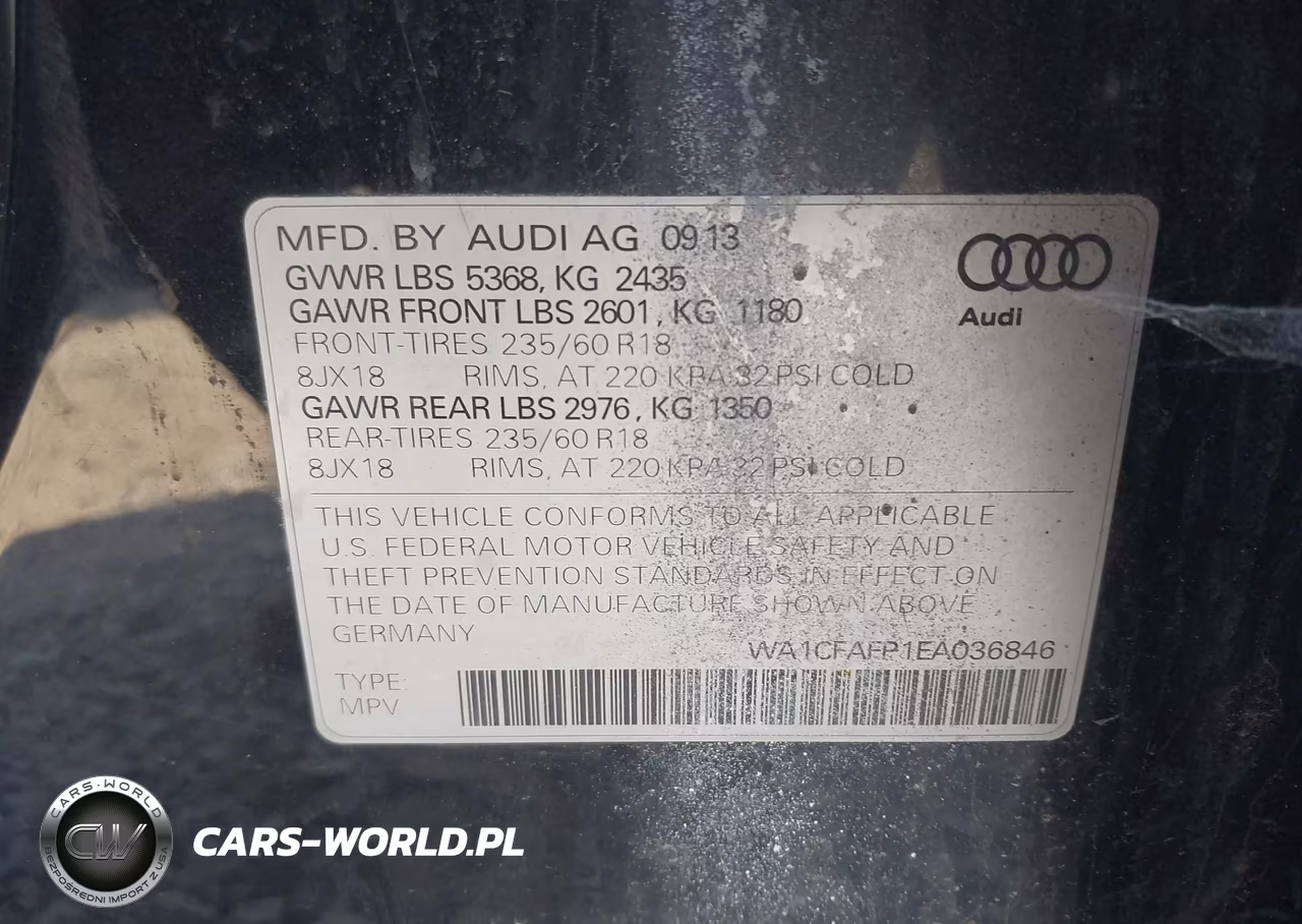 2014 Audi Q5 2.0T Premium VIN:WA1CFAFP1EA036846 - 9
