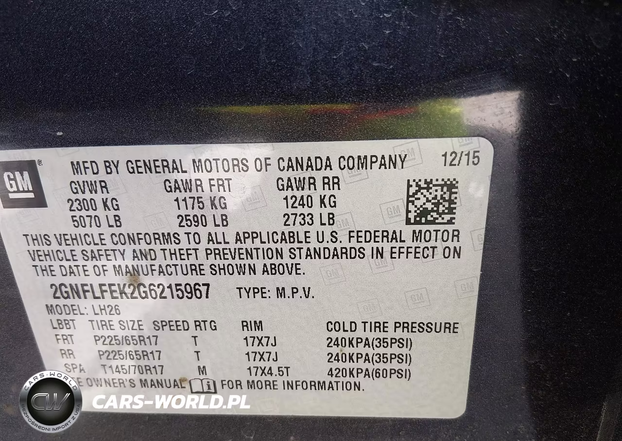 2016 Chevrolet Equinox Lt VIN:2GNFLFEK2G6215967 - 9