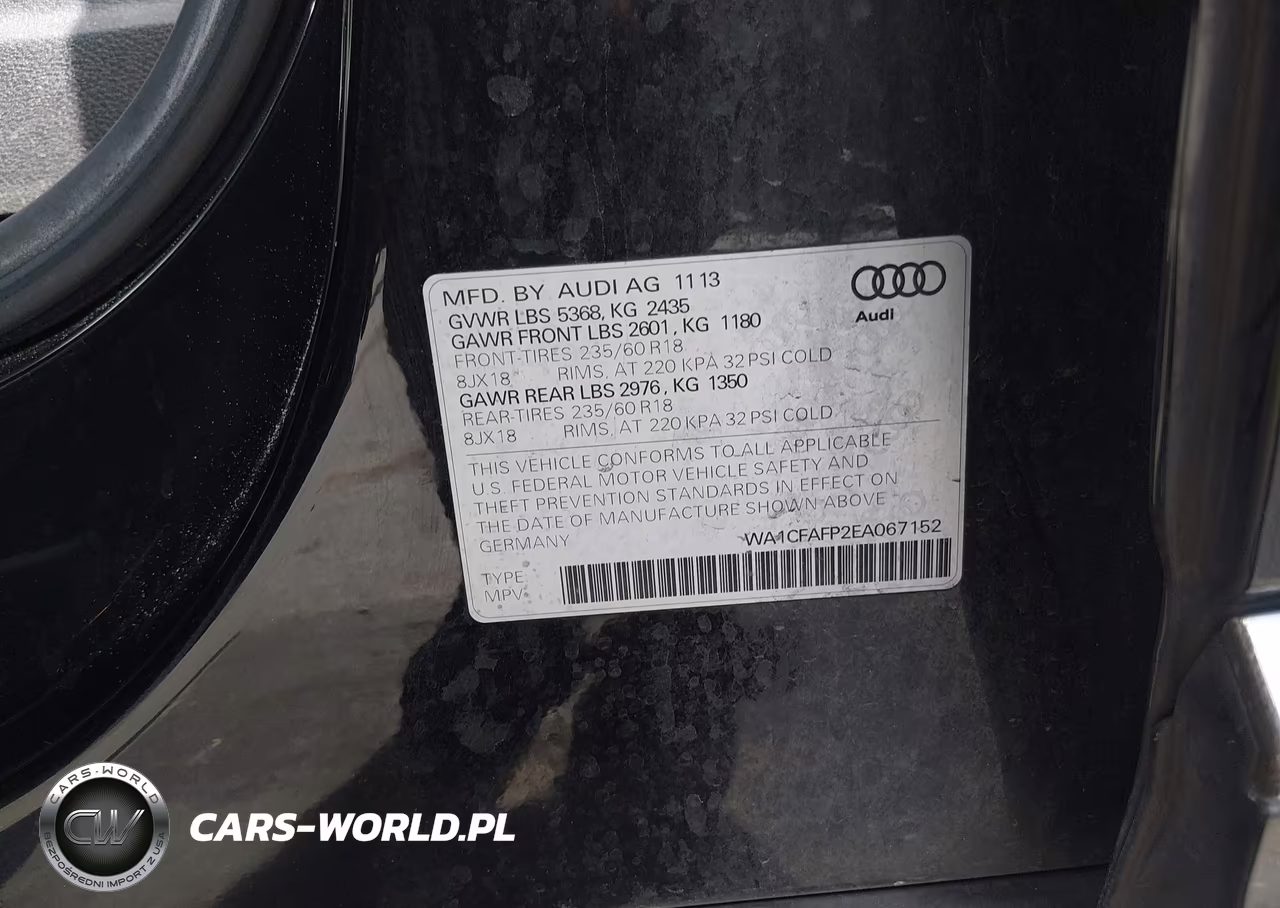 2014 Audi Q5 2.0T Premium VIN:WA1CFAFP2EA067152 - 9