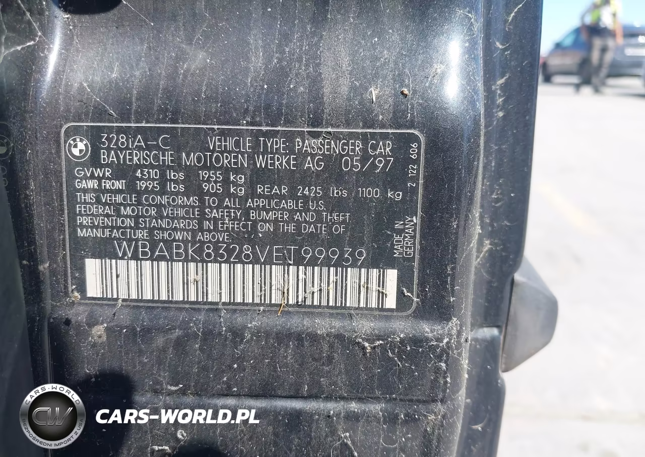 1997 BMW 328Ic VIN:WBABK8328VET99939 - 9