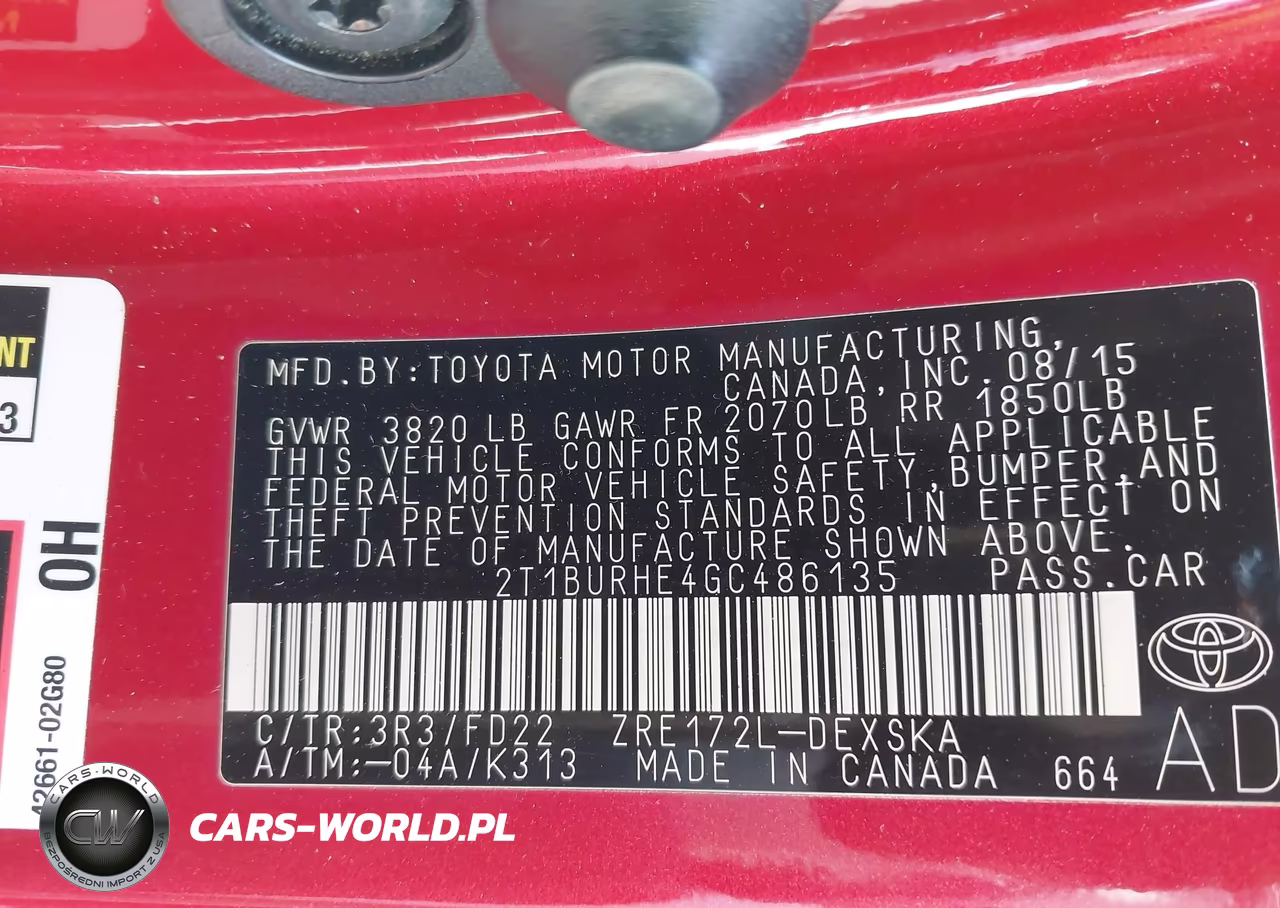 2016 Toyota Corolla S Plus VIN:2T1BURHE4GC486135 - 9