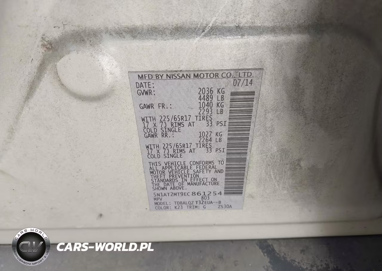 2014 Nissan Rogue Sv VIN:5N1AT2MT9EC861254 - 9
