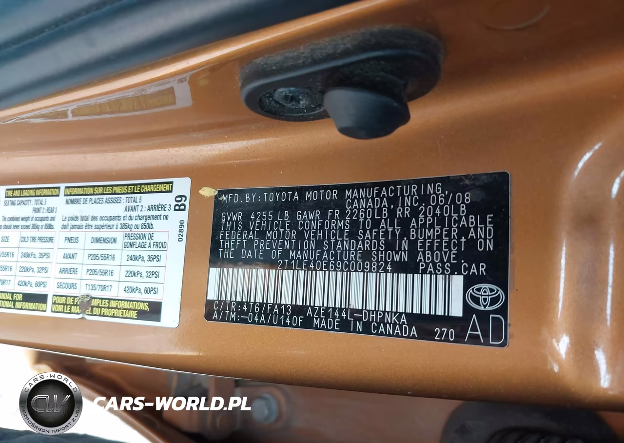 2009 Toyota Matrix S VIN:2T1LE40E69C009824 - 9