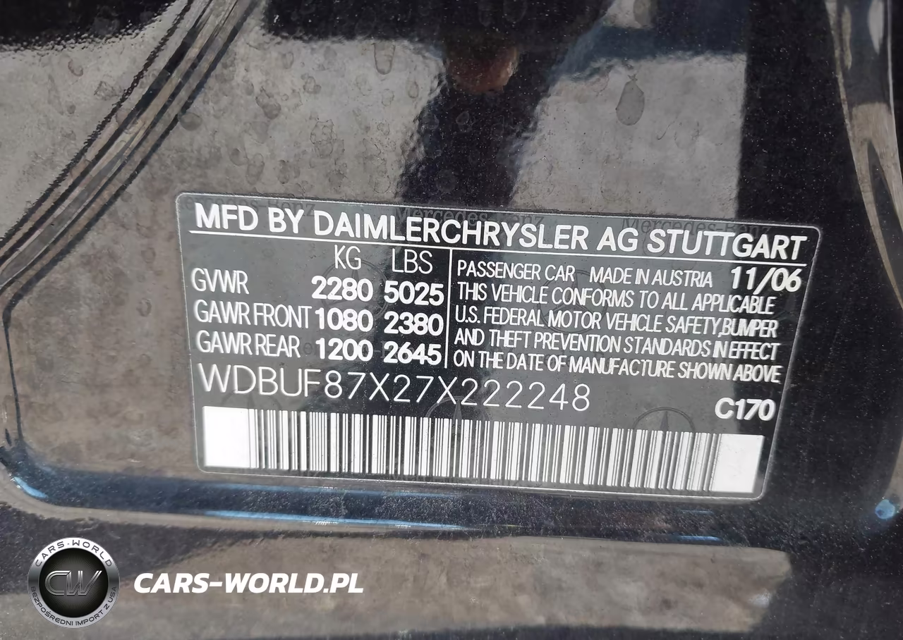 2007 Mercedes-Benz E 350 4Matic VIN:WDBUF87X27X222248 - 9