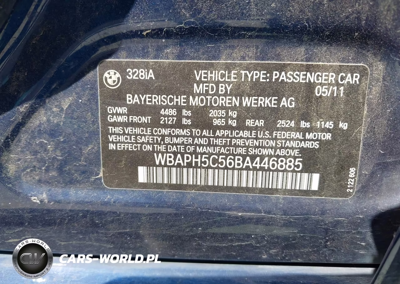 2011 BMW 328I VIN:WBAPH5C56BA446885 - 9
