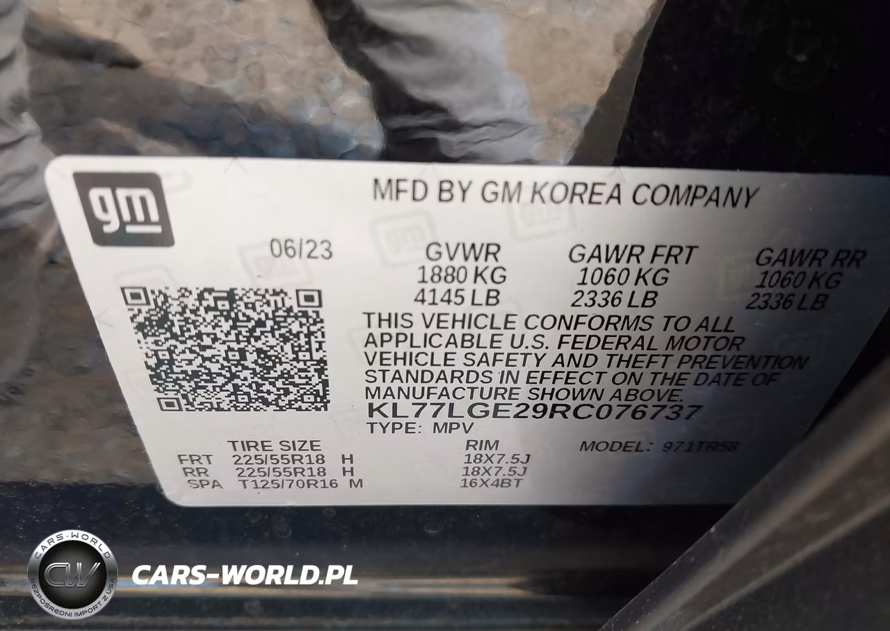 2024 Chevrolet Trax Fwd 1Rs VIN:KL77LGE29RC076737 - 9