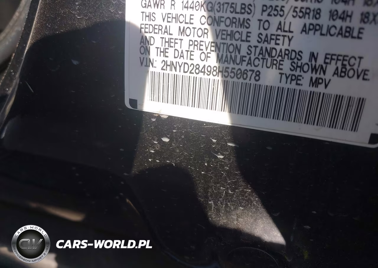 2008 Acura Mdx Technology Package VIN:2HNYD28498H550678 - 8