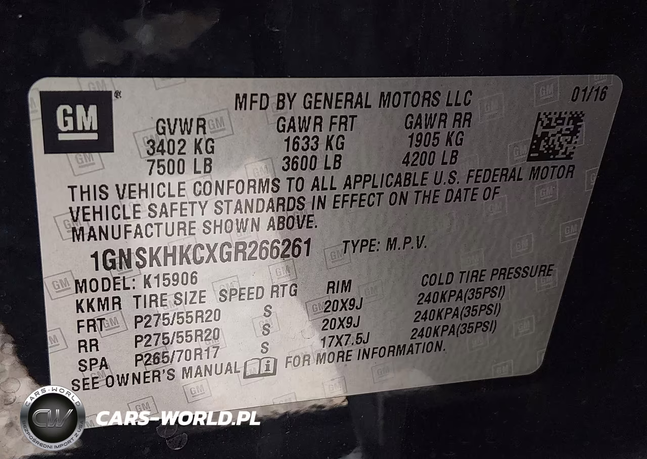 2016 Chevrolet Suburban Lt VIN:1GNSKHKCXGR266261 - 9
