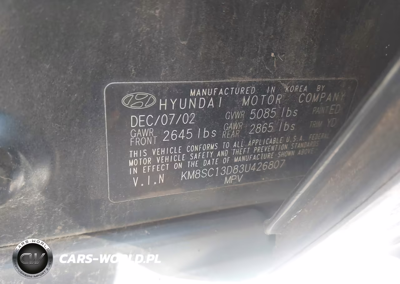 2003 Hyundai Santa Fe Gls-Lx VIN:KM8SC13D83U426807 - 9