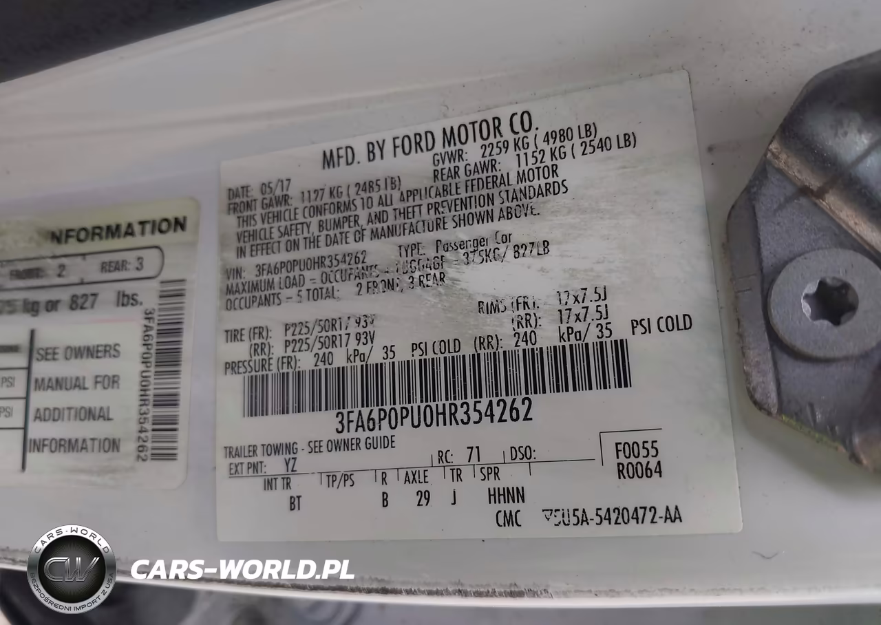 2017 Ford Fusion Energi Se Luxury VIN:3FA6P0PU0HR354262 - 9
