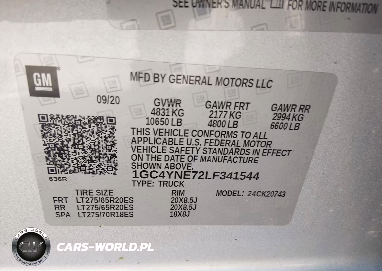 2020 Chevrolet Silverado 2500Hd 4Wd Standard Bed Lt VIN:1GC4YNE72LF341544 - 9