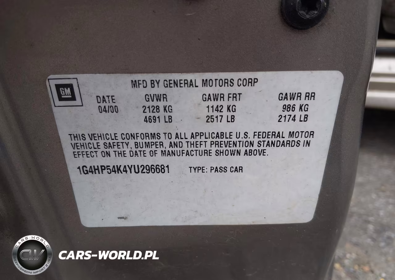2000 Buick Lesabre Custom VIN:1G4HP54K4YU296681 - 9