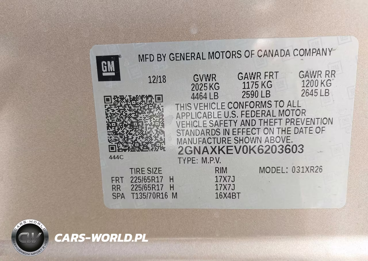 2019 Chevrolet Equinox Lt VIN:2GNAXKEV0K6203603 - 9