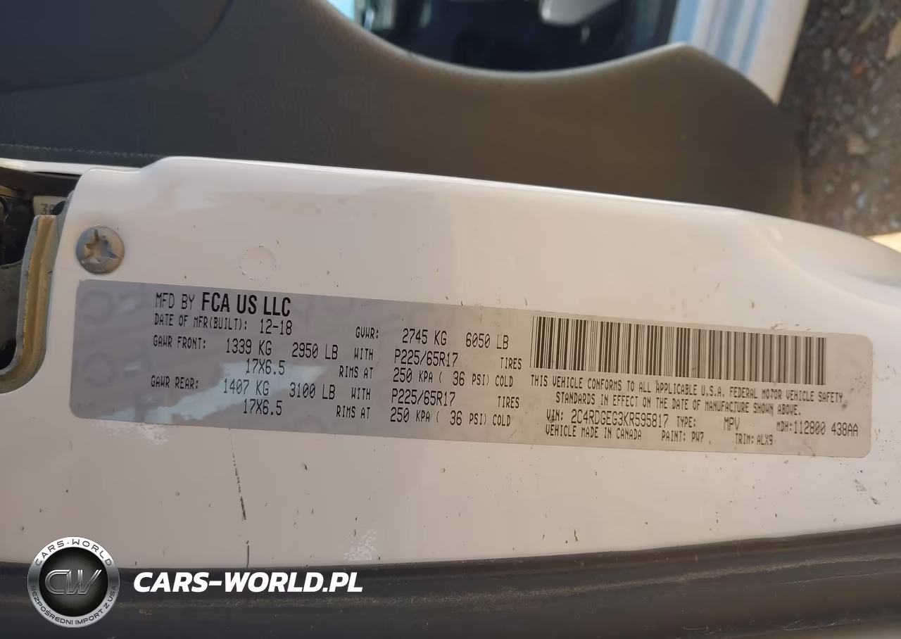 2019 Dodge Grand Caravan Gt VIN:2C4RDGEG3KR595817 - 9