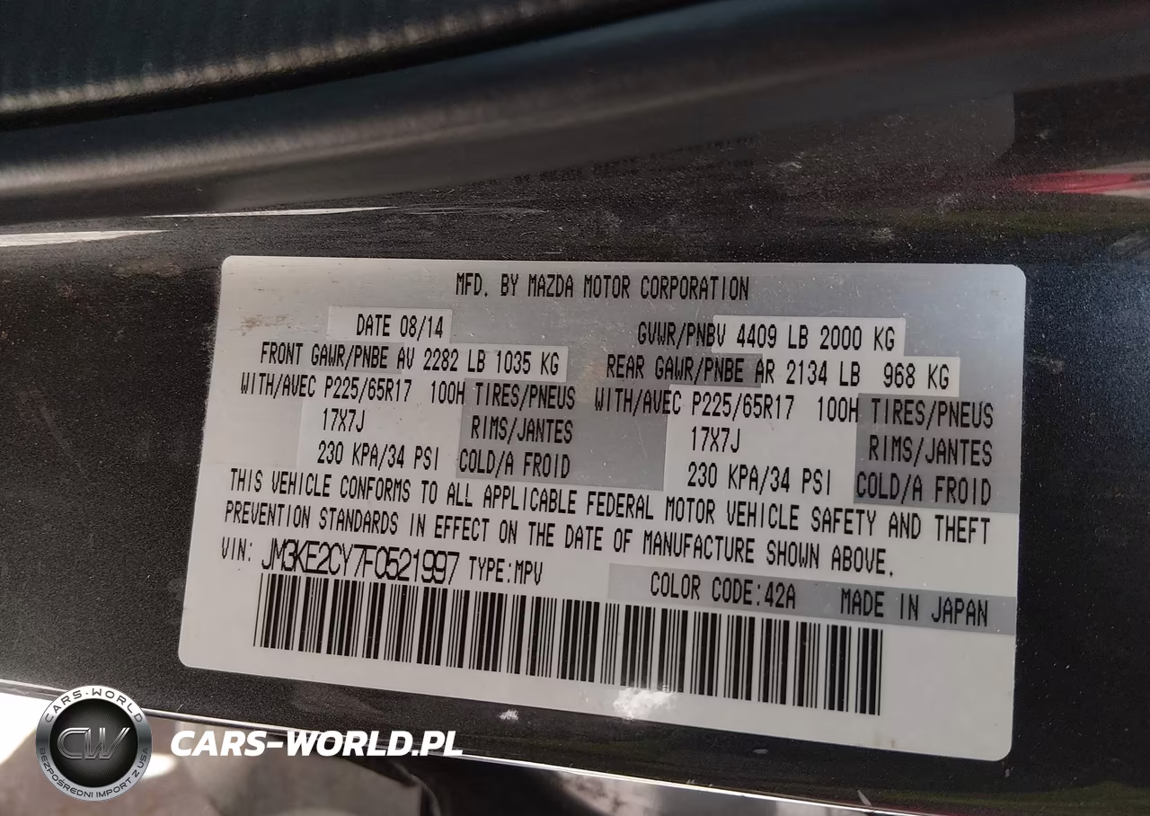 2015 Mazda Cx-5 Touring VIN:JM3KE2CY7F0521997 - 9