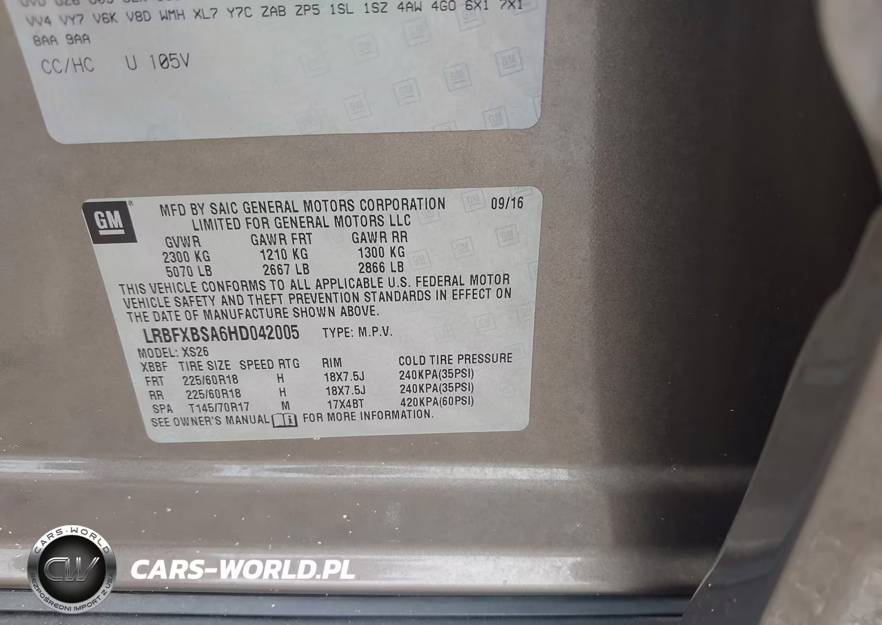 2017 Buick Envision Essence VIN:LRBFXBSA6HD042005 - 9