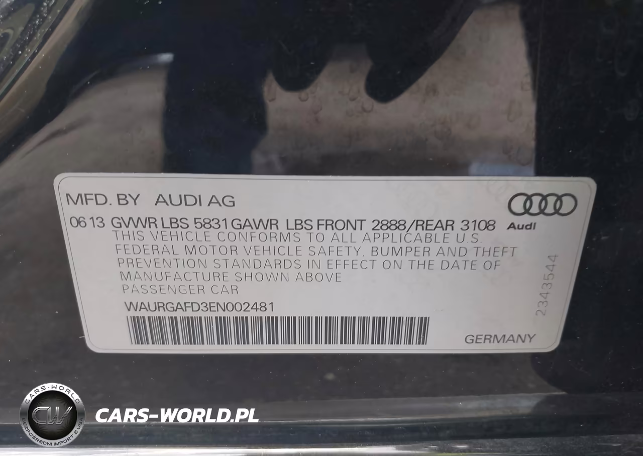 2014 Audi A8 L 3.0T VIN:WAURGAFD3EN002481 - 9