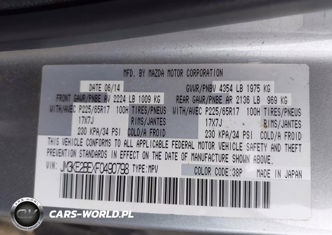 2015 Mazda Cx-5 Sport VIN:JM3KE2BEXF0490798 - 9