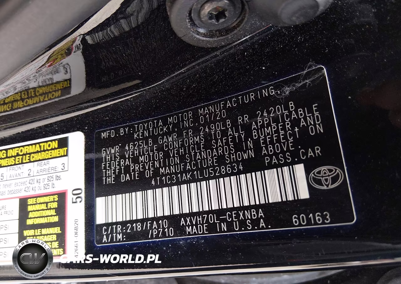 2020 Toyota Camry Le Hybrid VIN:4T1C31AK1LU528634 - 9