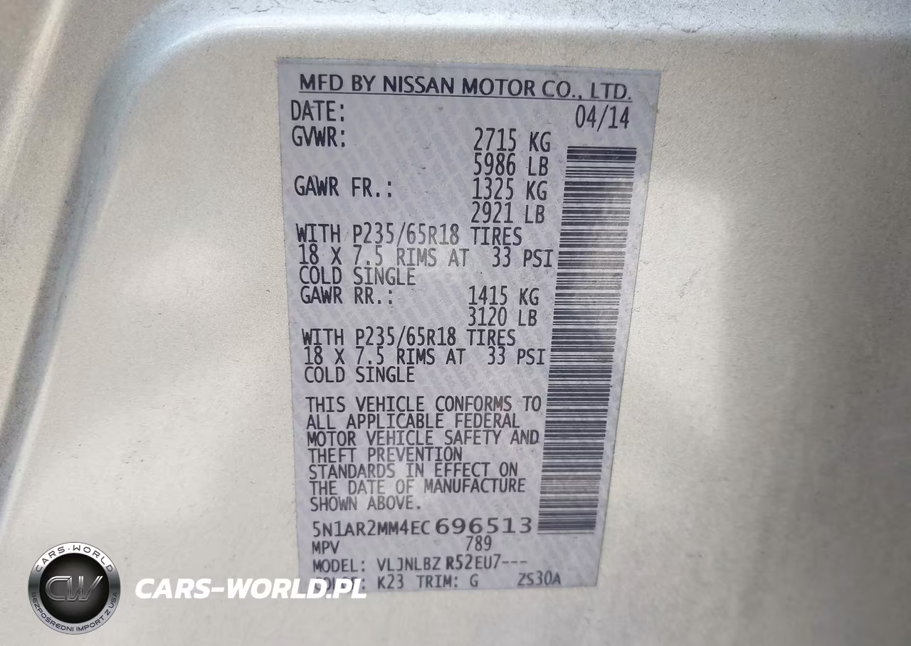 2014 Nissan Pathfinder S VIN:5N1AR2MM4EC696513 - 9