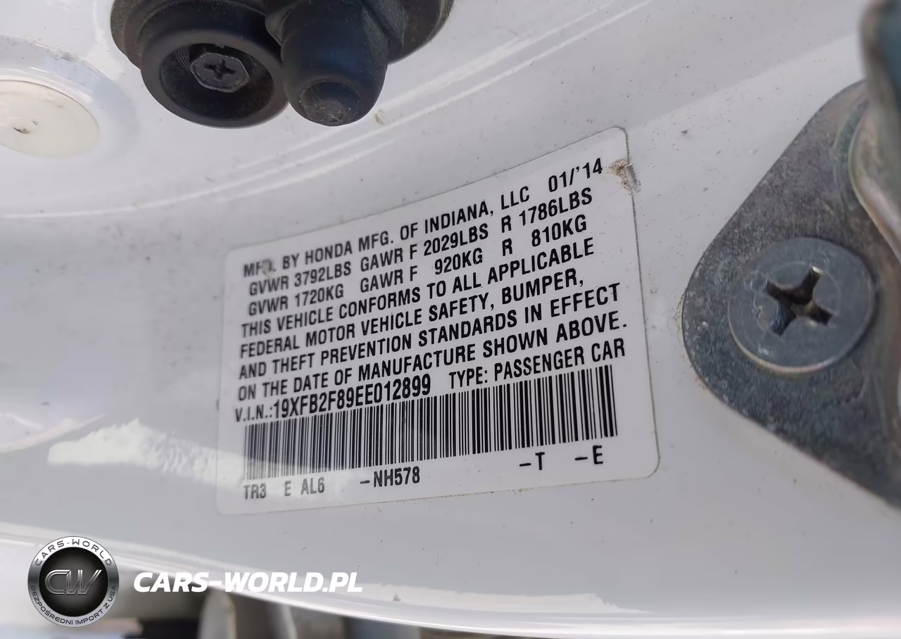 2014 Honda Civic Ex VIN:19XFB2F89EE012899 - 9