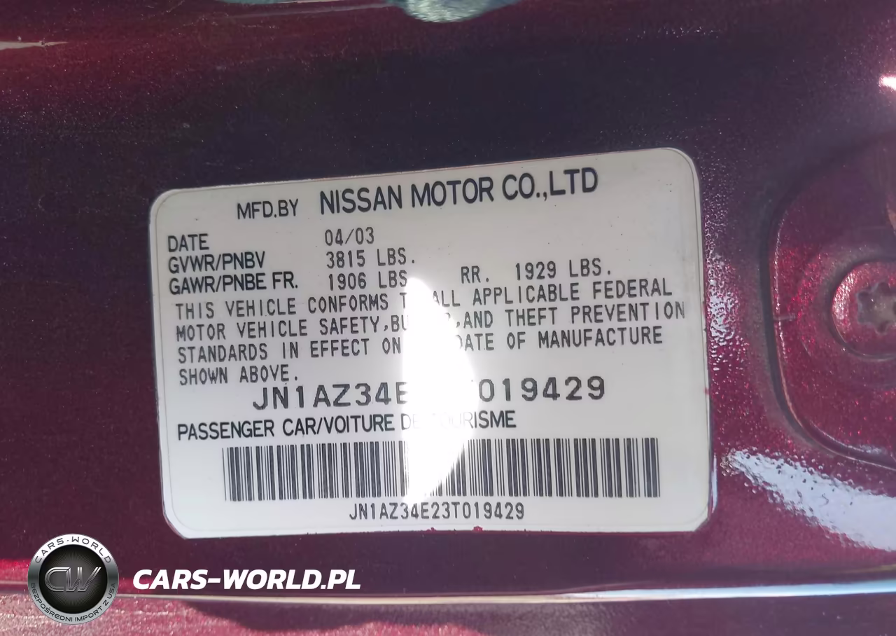 2003 Nissan 350Z Track VIN:JN1AZ34E23T019429 - 9