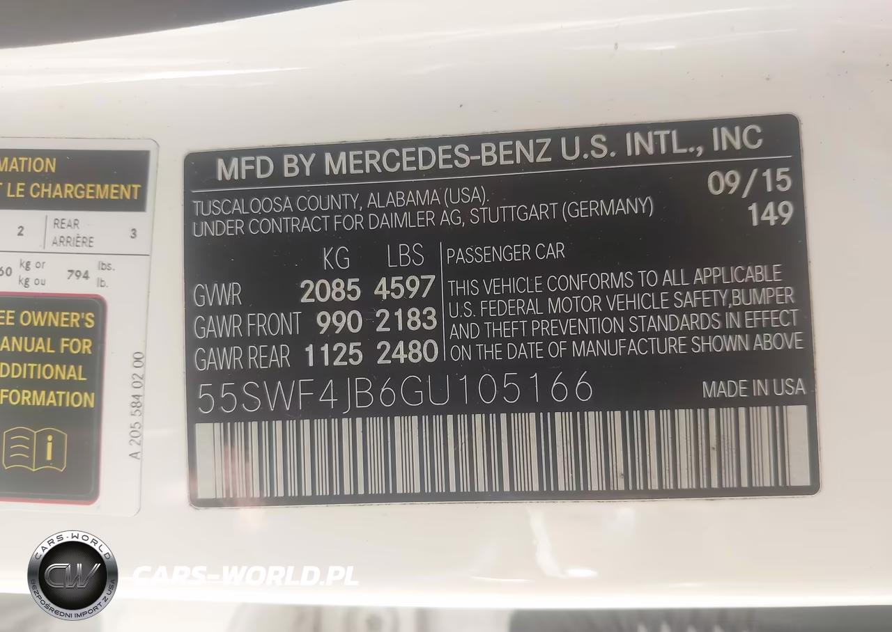 2016 Mercedes-Benz C 300 VIN:55SWF4JB6GU105166 - 9