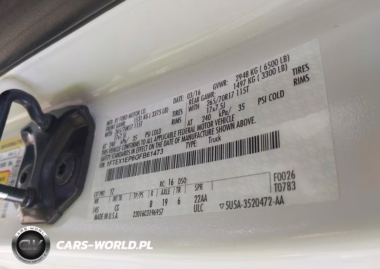 2016 Ford F-150 Xl VIN:1FTEX1EP6GFB61473 - 9