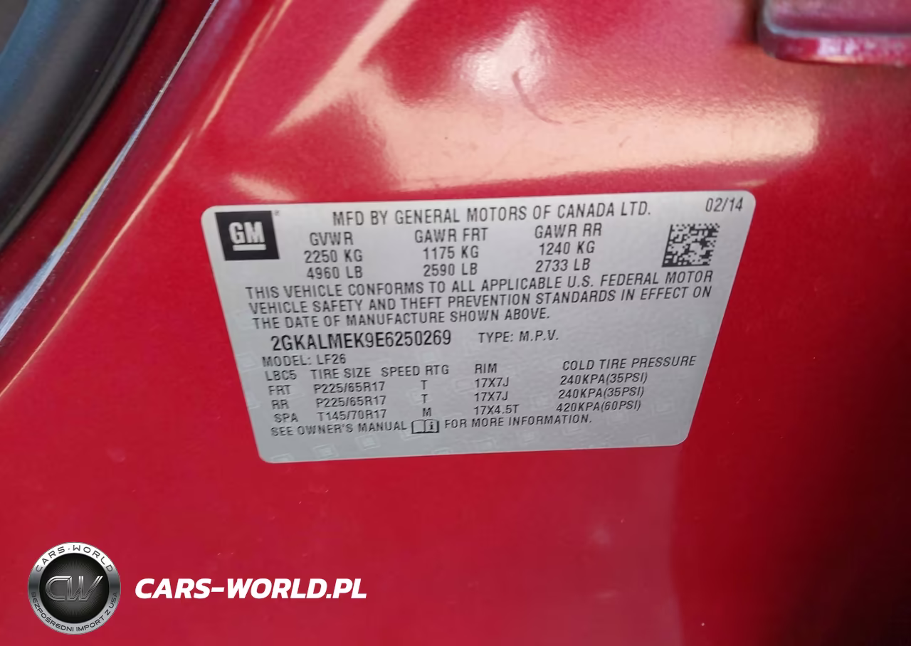 2014 GMC Terrain Sle-1 VIN:2GKALMEK9E6250269 - 9