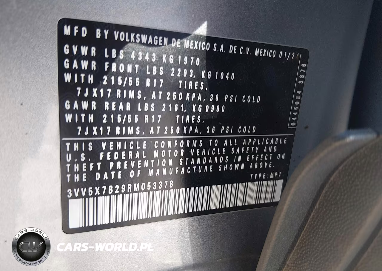 2024 Volkswagen Taos 1.5T S VIN:3VV5X7B29RM053378 - 9