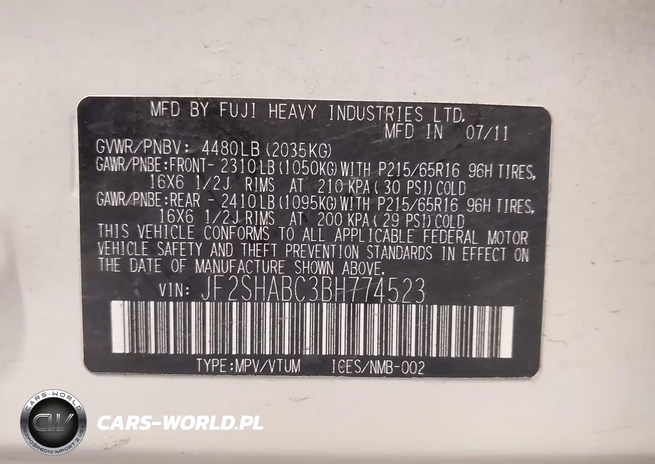 2011 Subaru Forester 2.5X VIN:JF2SHABC3BH774523 - 9