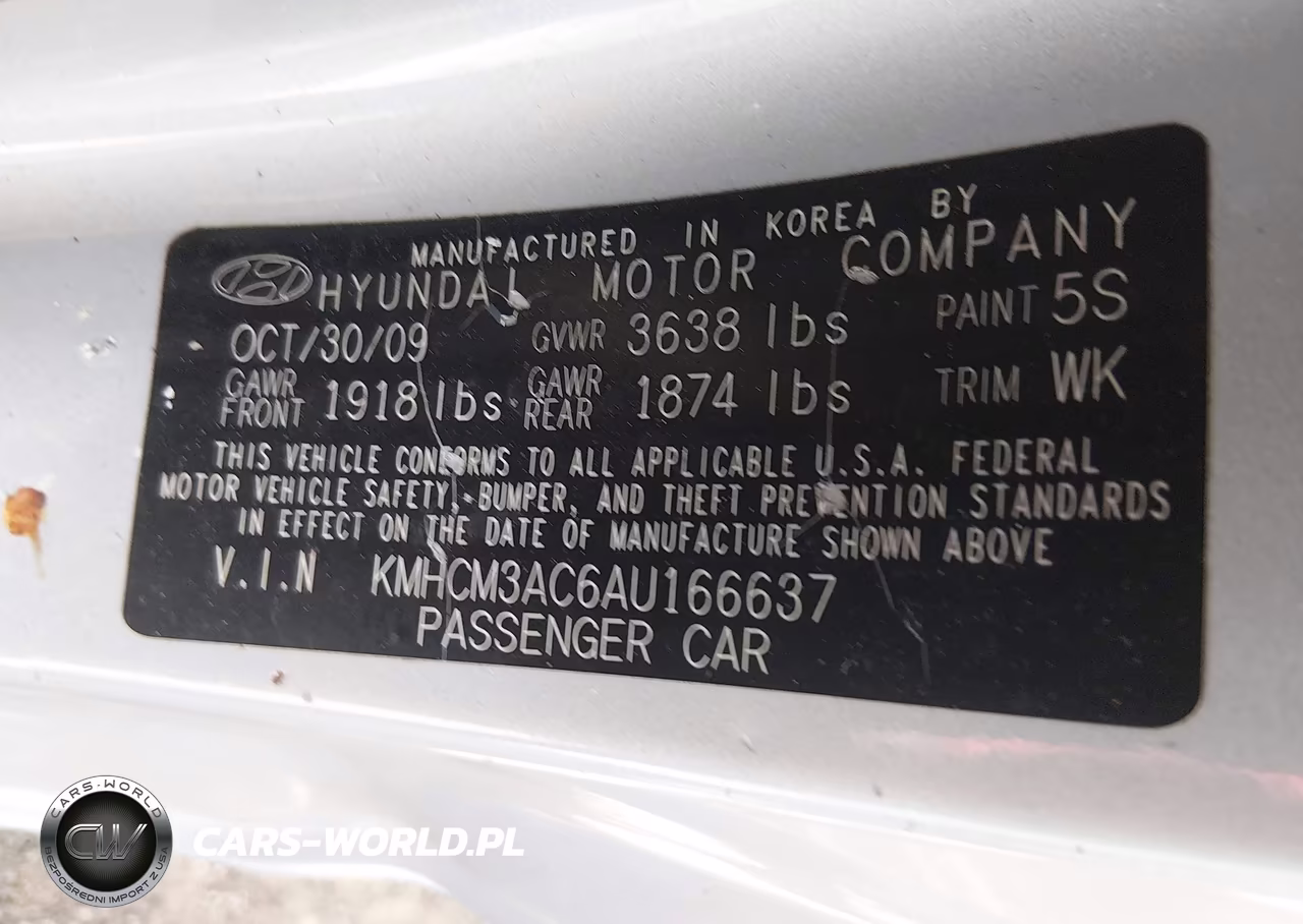 2010 Hyundai Accent Gs VIN:KMHCM3AC6AU166637 - 9