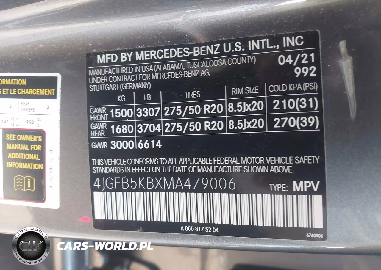 2021 Mercedes-Benz Gle 450 4Matic VIN:4JGFB5KBXMA479006 - 9