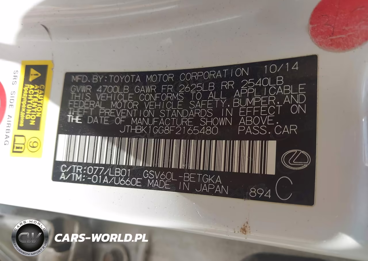 2015 Lexus Es 350 VIN:JTHBK1GG8F2165480 - 9