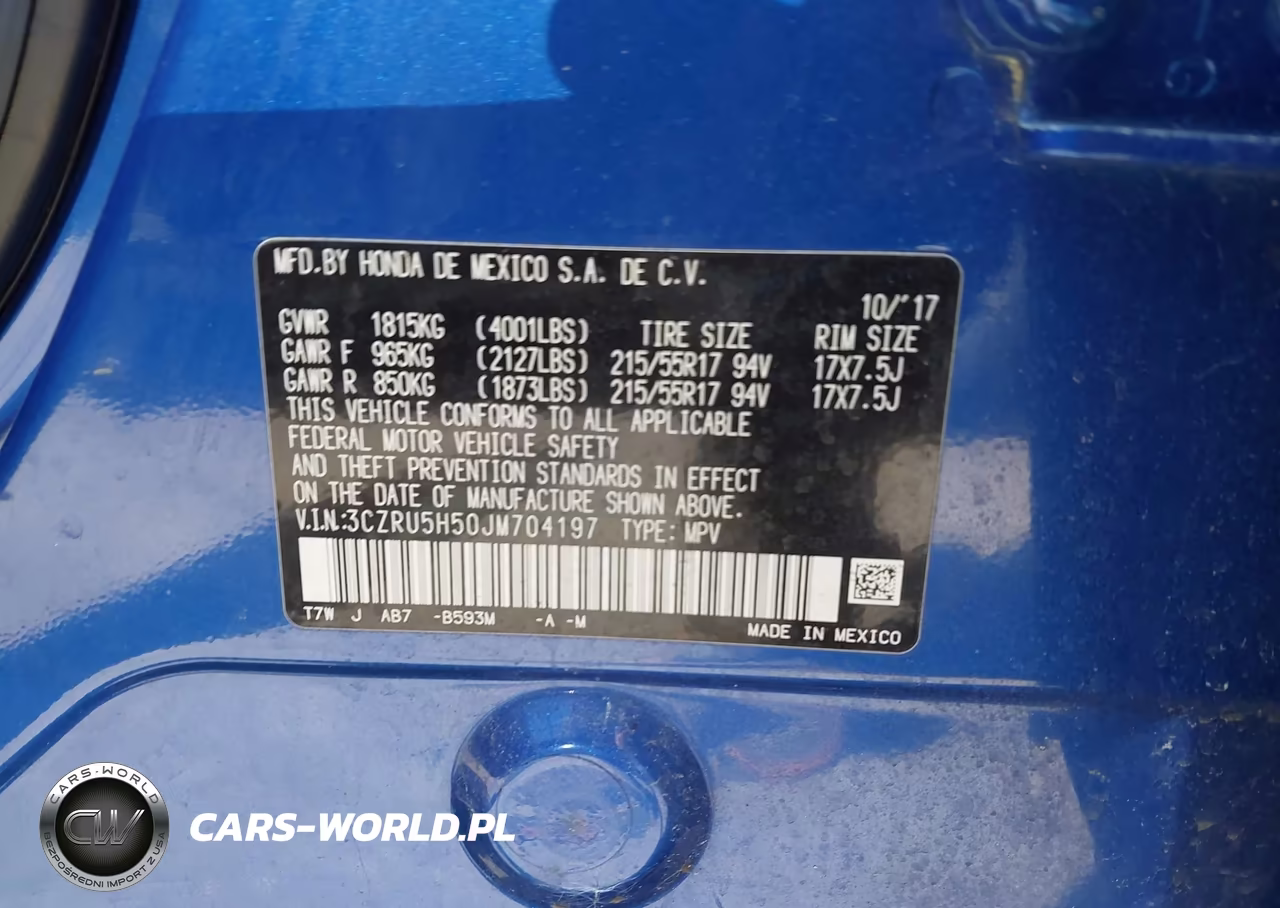 2018 Honda Hr-V Ex VIN:3CZRU5H50JM704197 - 9