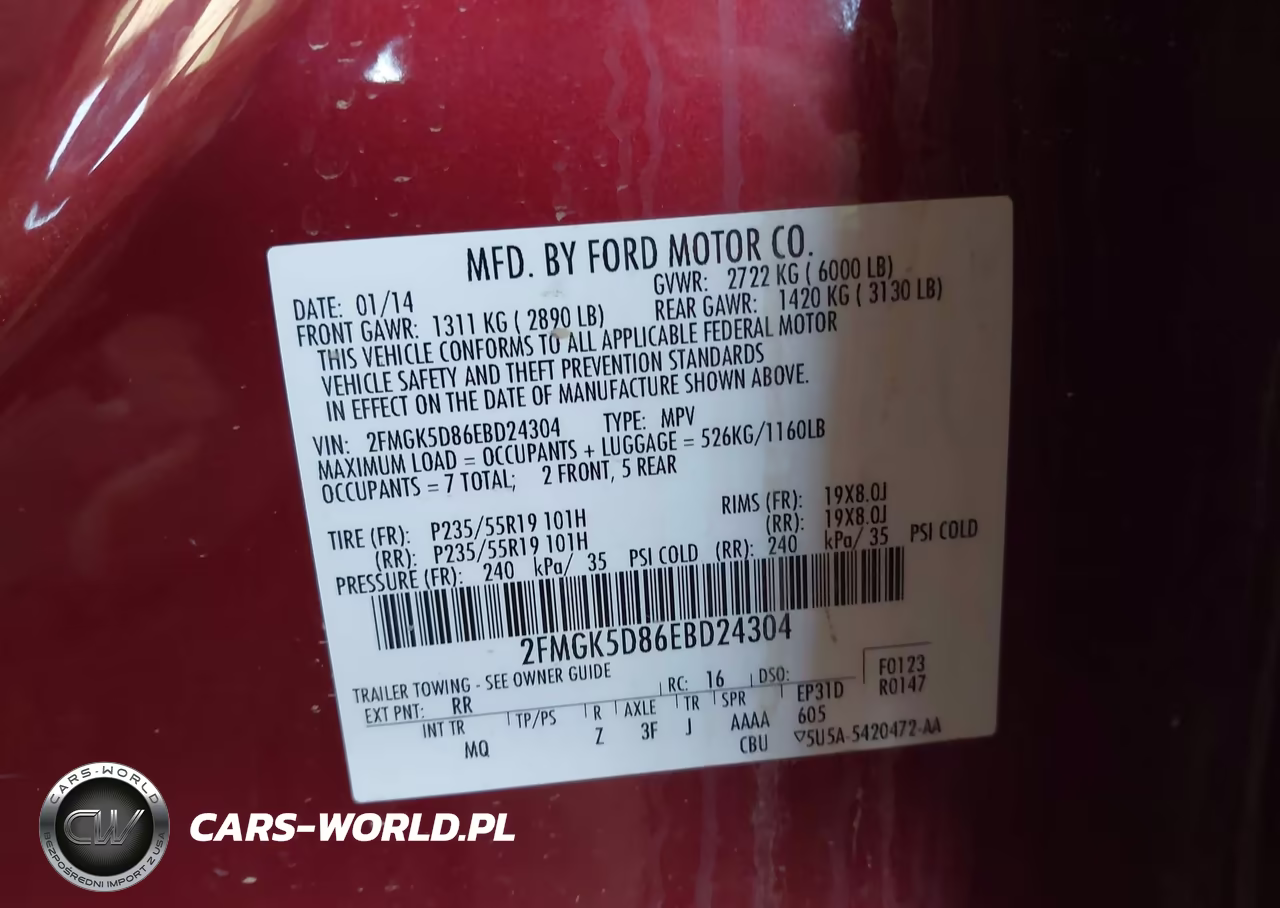 2014 Ford Flex Limited VIN:2FMGK5D86EBD24304 - 9