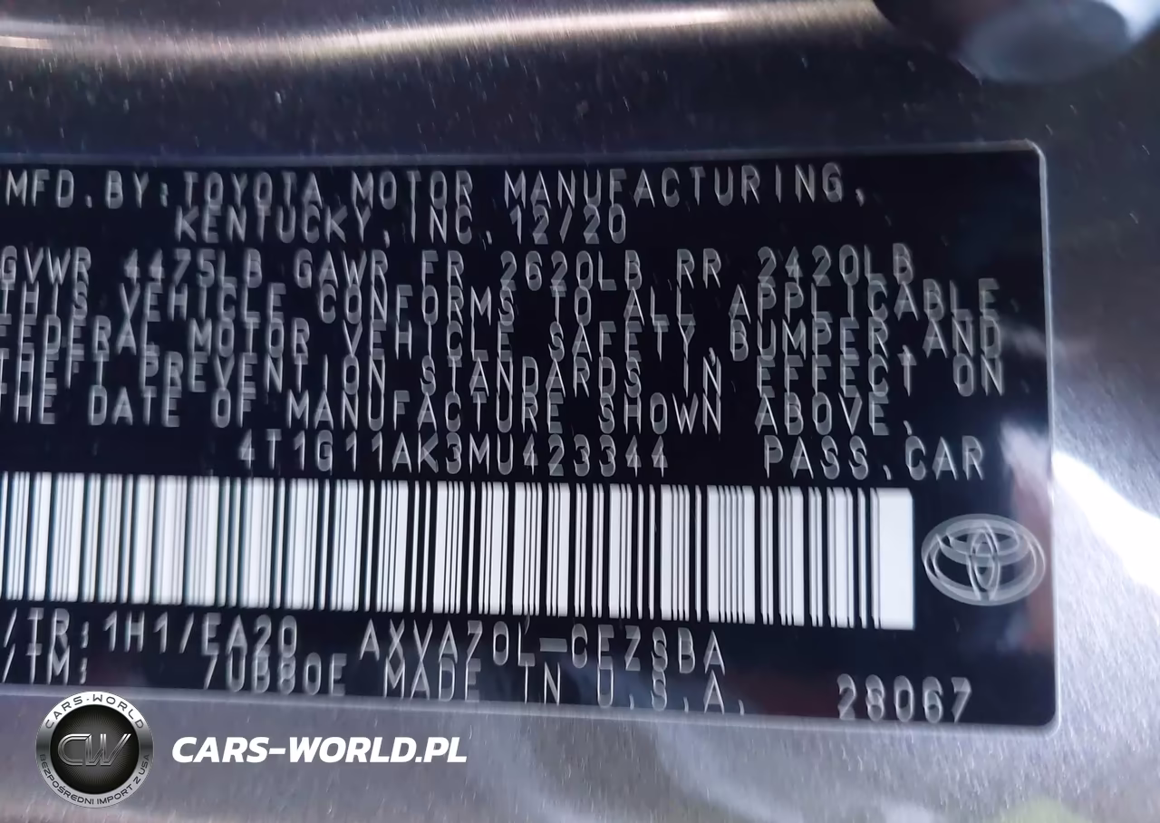 2021 Toyota Camry Se VIN:4T1G11AK3MU423344 - 9