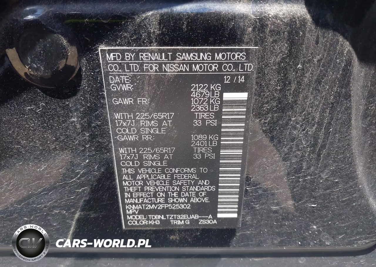 2015 Nissan Rogue Sv VIN:KNMAT2MV2FP525302 - 9