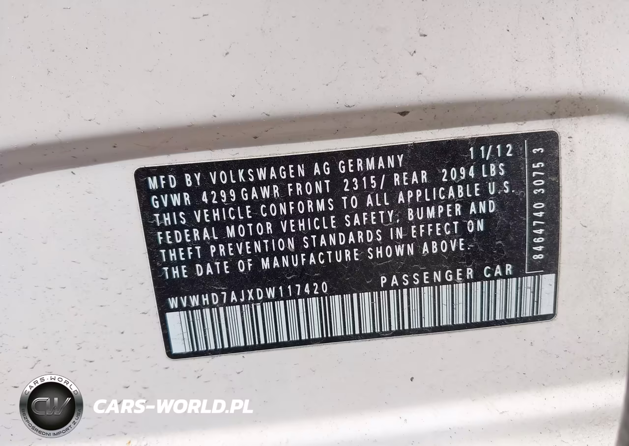 2013 Volkswagen Gti 4-Door VIN:WVWHD7AJXDW117420 - 9