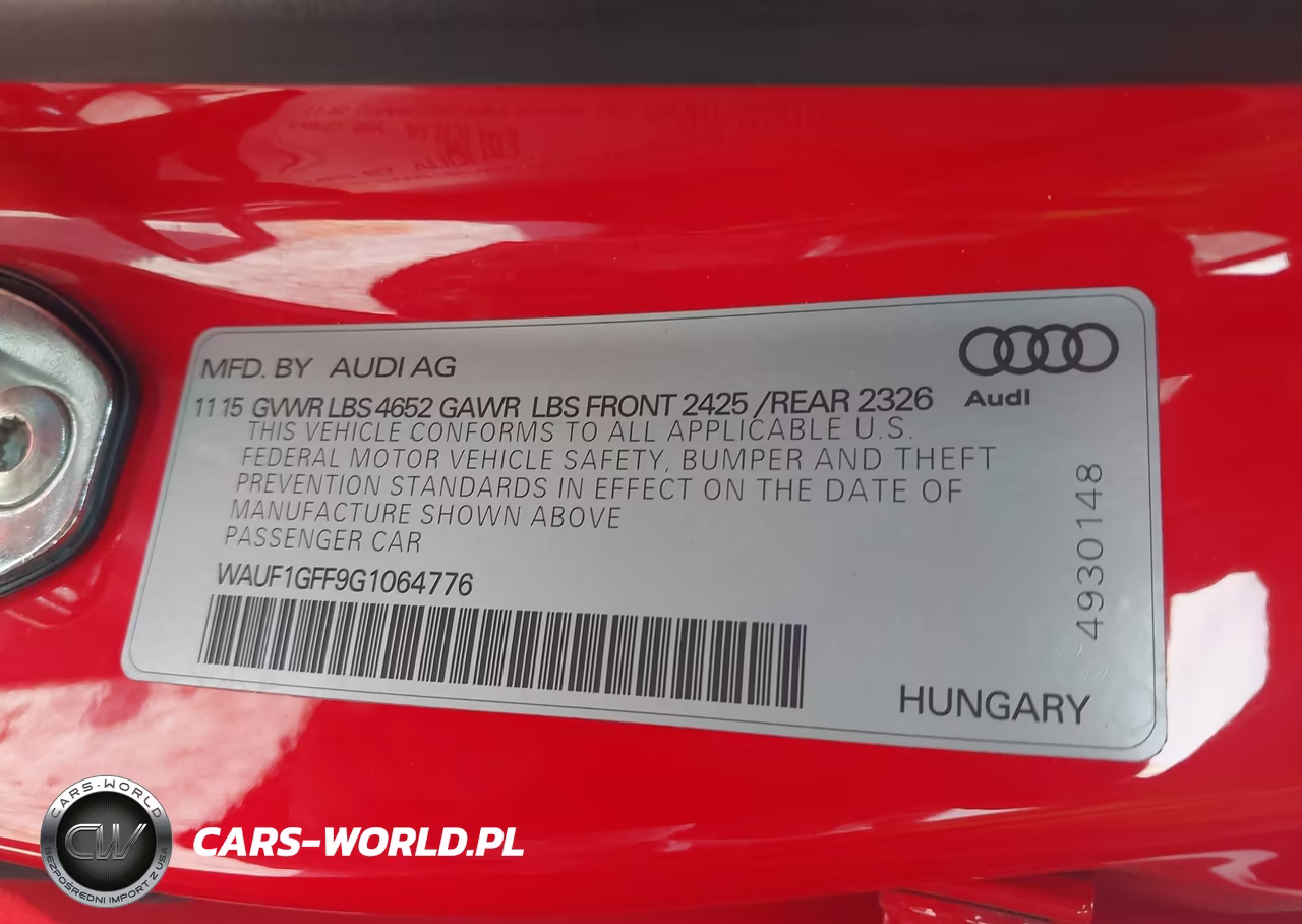 2016 Audi S3 2.0T Premium Plus VIN:WAUF1GFF9G1064776 - 9