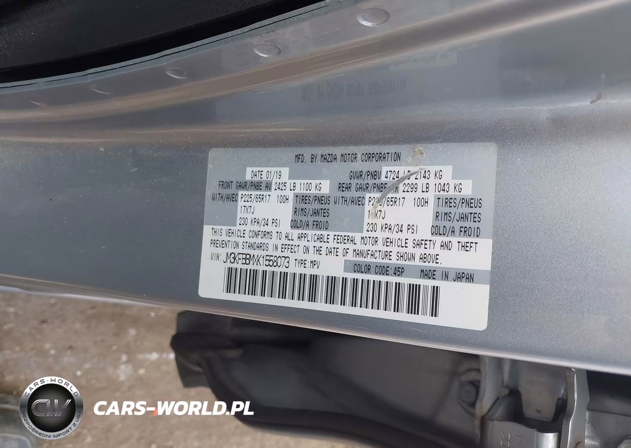 2019 Mazda Cx-5 Sport VIN:JM3KFBBMXK1558073 - 9