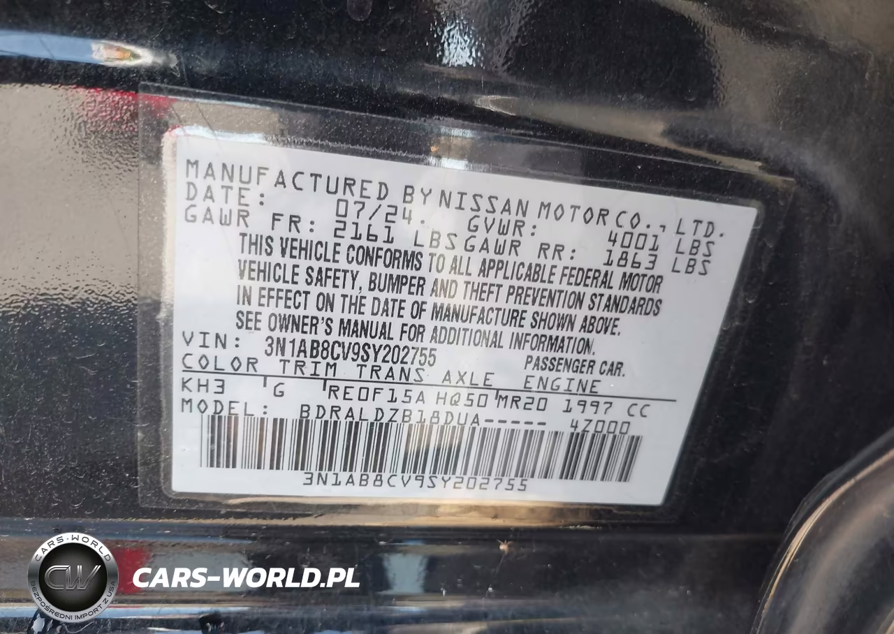 2025 Nissan Sentra Sv VIN:3N1AB8CV9SY202755 - 9