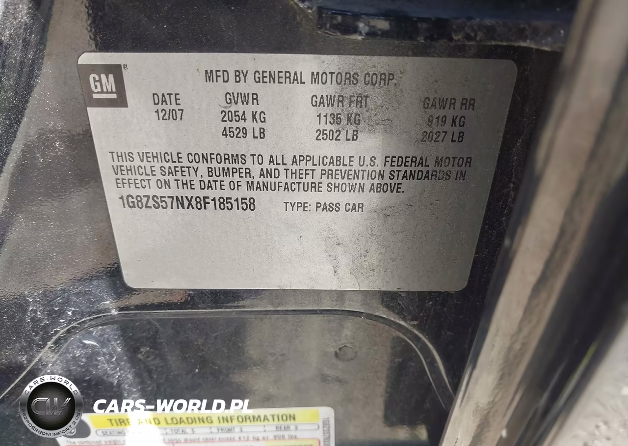 2008 Saturn Aura Xe VIN:1G8ZS57NX8F185158 - 9
